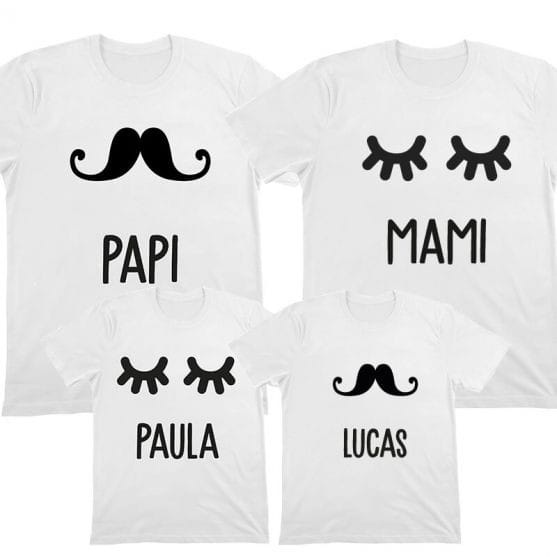 MYSTIQUE.ID-BAJU KAOS FAMILY PAPI MAMI T-SHIRT LUCU DAN AESTHETIC