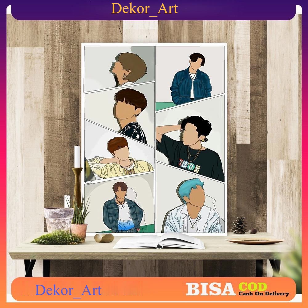 Dekor_Art07.id - HIASAN DINDING BTS LOVERS GAMBAR KEREN