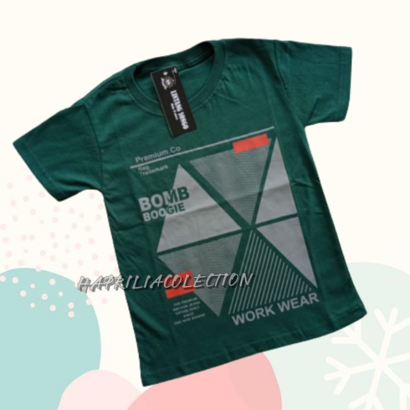 pakaian anak/kaos distro anak/atasan anak laki laki/kaos bombogie anak