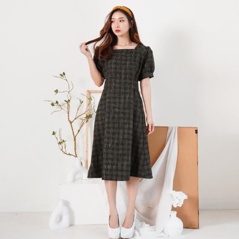 HB.FASHION META DRESS - DRESS WANITA