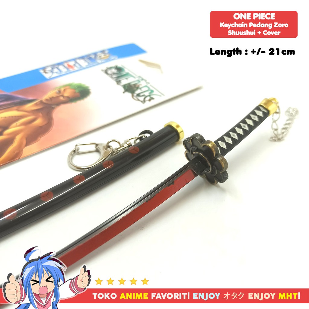 Gantungan Kunci Anime Keychain One Piece Pedang Roronoa Zoro Shuusui