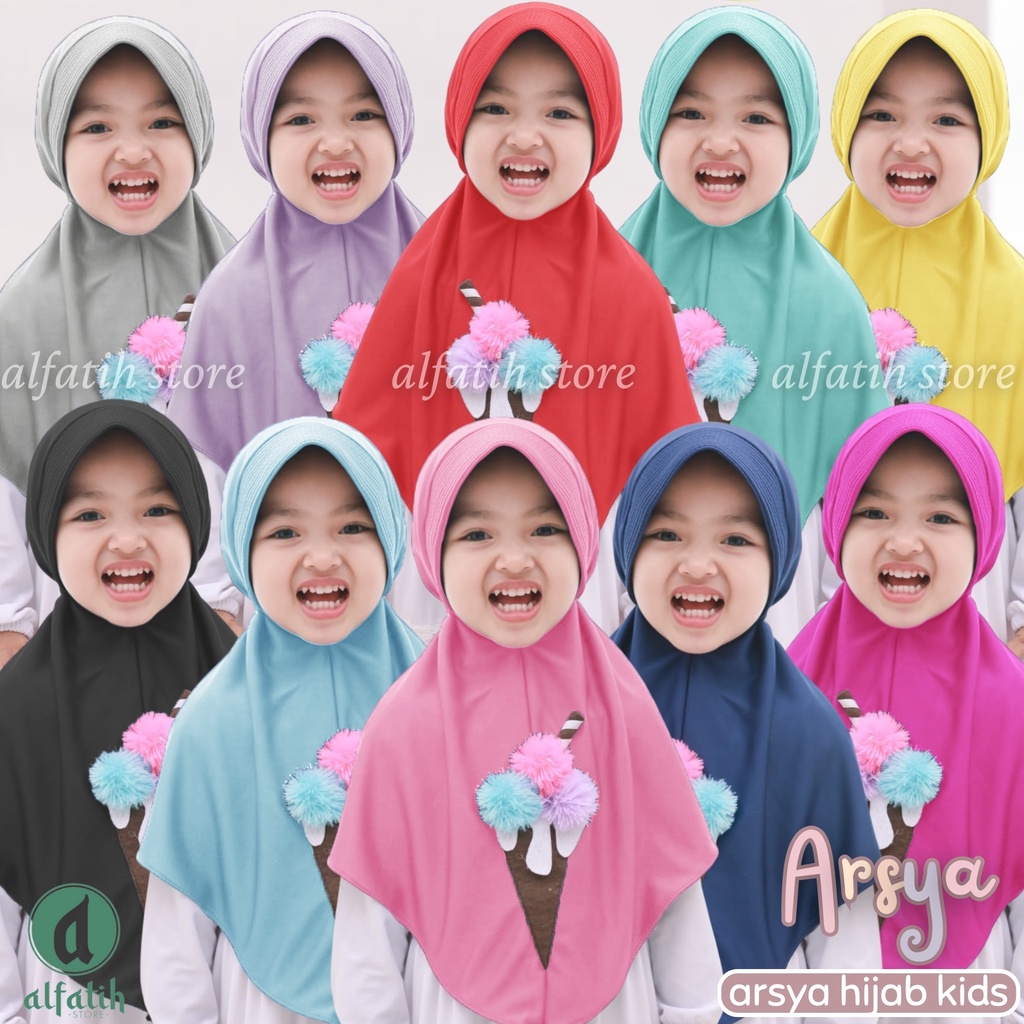 JILBAB ANAK TK - SD ARSYA ICE CREAM / ESKRIMAN / JILBAB ANAK USIA 4-7 TAHUN / PAKAIAN MUSLIM ANAK PEREMPUAN / KERUDUNG ANAK TK / HIJAB ANAK TK-SD KHIMAR ANAK