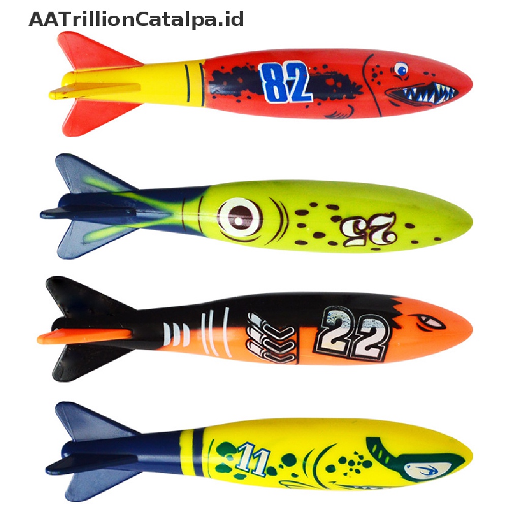 Aatrillioncatalpa 4Pcs / Set Mainan Torpedo Menyelam Bawah Air Untuk Anak