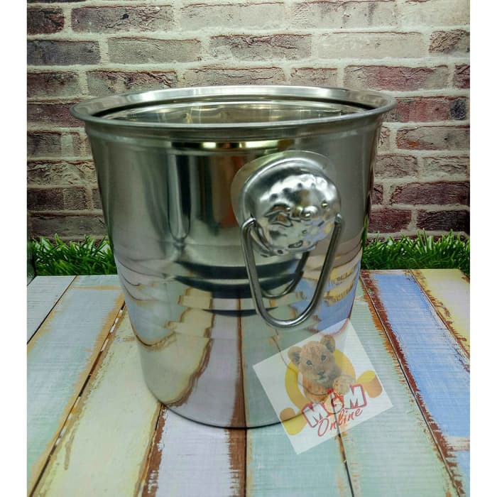 7.0L Tempat es batu ember Stainless - Ice bucket stainless lebar 26cm