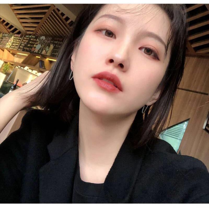 COD PROMO 2.2 SALE Anting wanita trendy gaya korea rantai hoop sambung