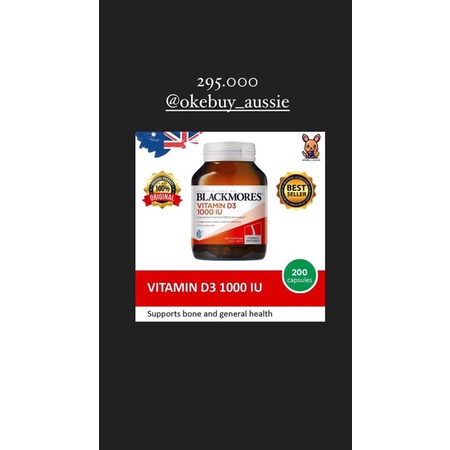 blackmores Vit d3 1000iu