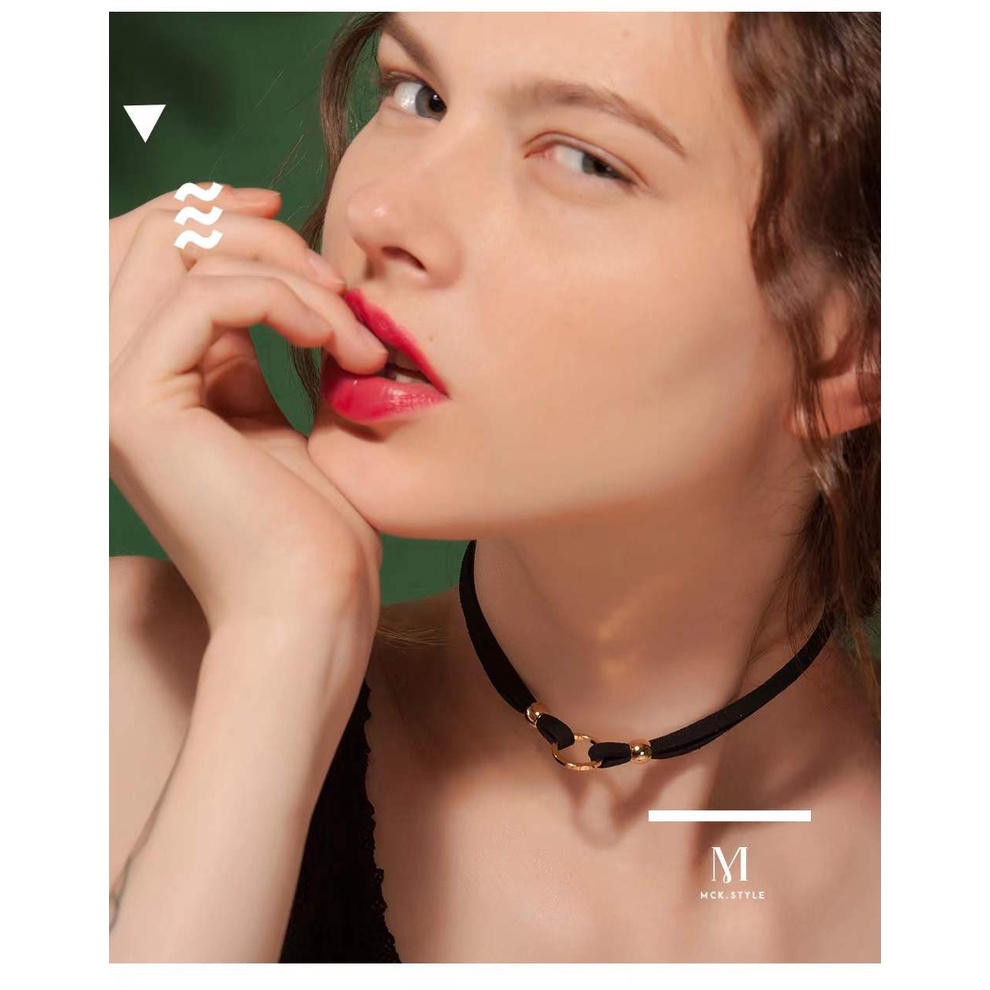 Simple Women Fashion Choker Double Layered 8340