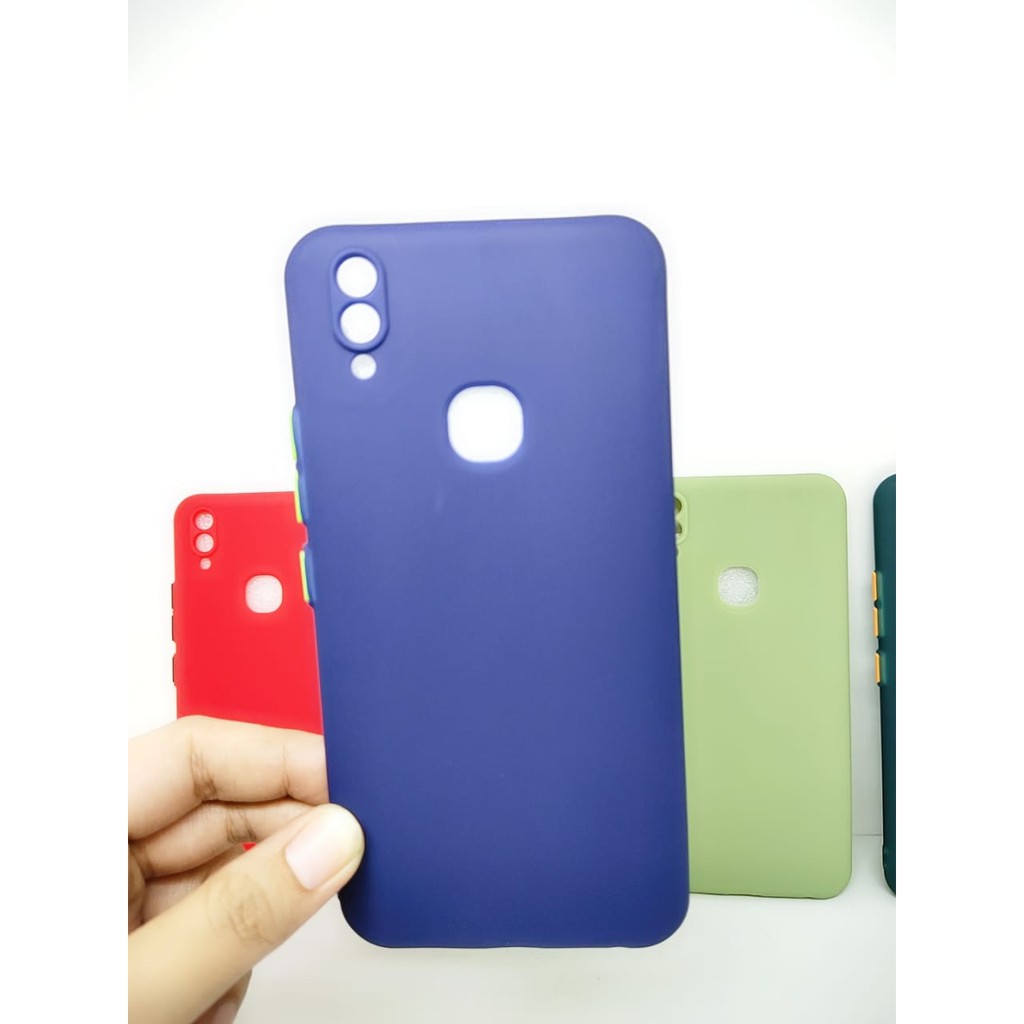 SMPC TPU Candy Vivo V9 6.3 inch SoftCase Macaron Protection Camera Tombol Warna