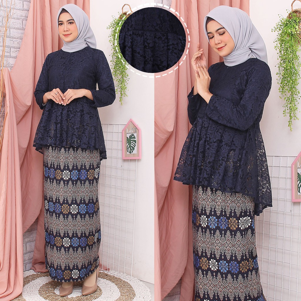 Setelan Babydoll Busui Kebaya (6 warna) Brukat Corneli Tulang Best Seller !