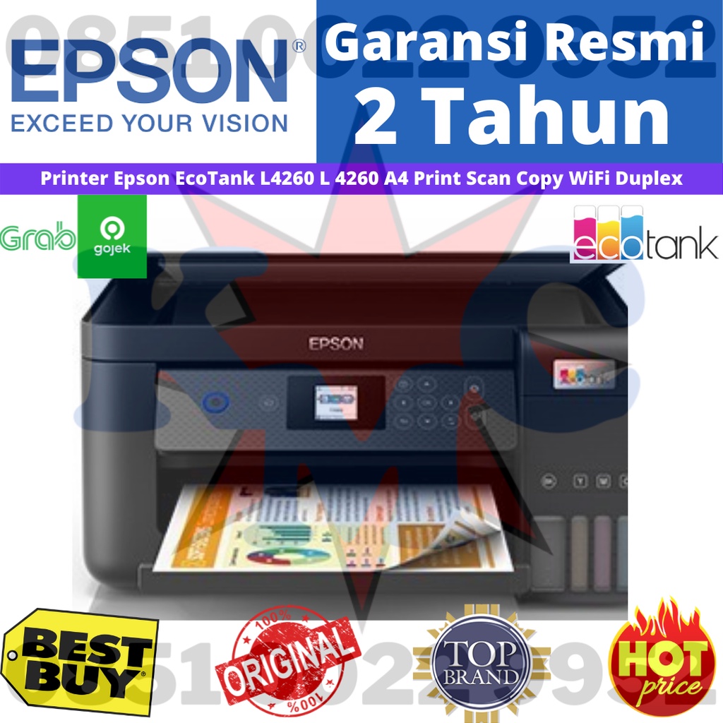 Printer Epson EcoTank L4260 L 4260 A4 Print Scan Copy WiFi Duplex