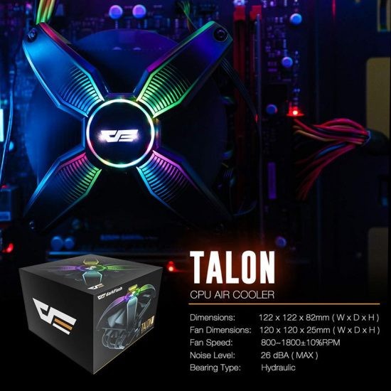 Fan CPU Cooler AIGO DARKFLASH TALON Intel &amp; AMD | By Astikom