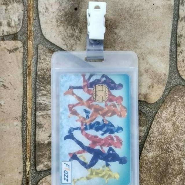 

Tempat nametag holder plus penjepit jepitan id card plastik putih
