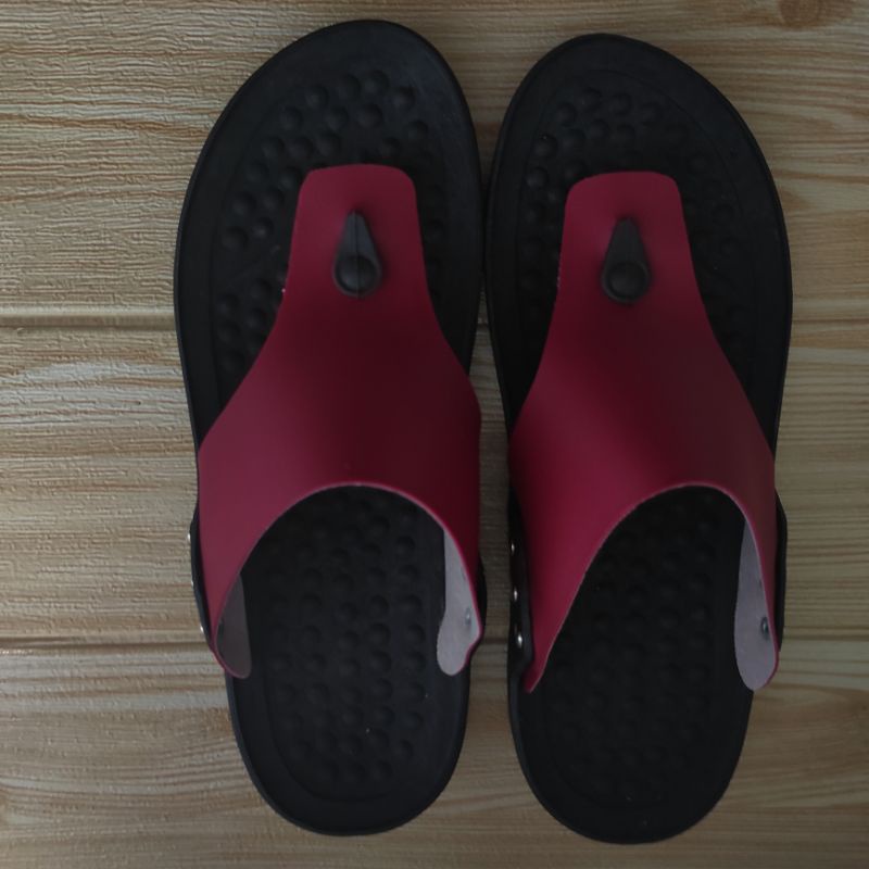 Sandal Jepit Pria New Tres Kulit Sintetis Premium Sendal Korea Cowok Sol Karet
