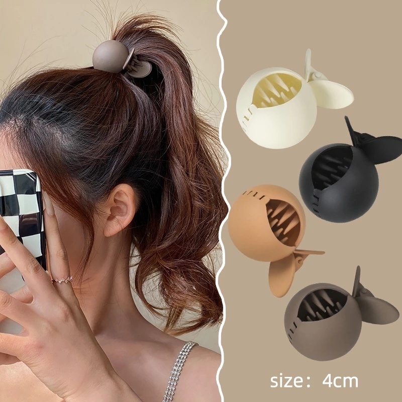 1pc Jepit Rambut Bentuk Bulat Geometris Non Slip Untuk Wanita