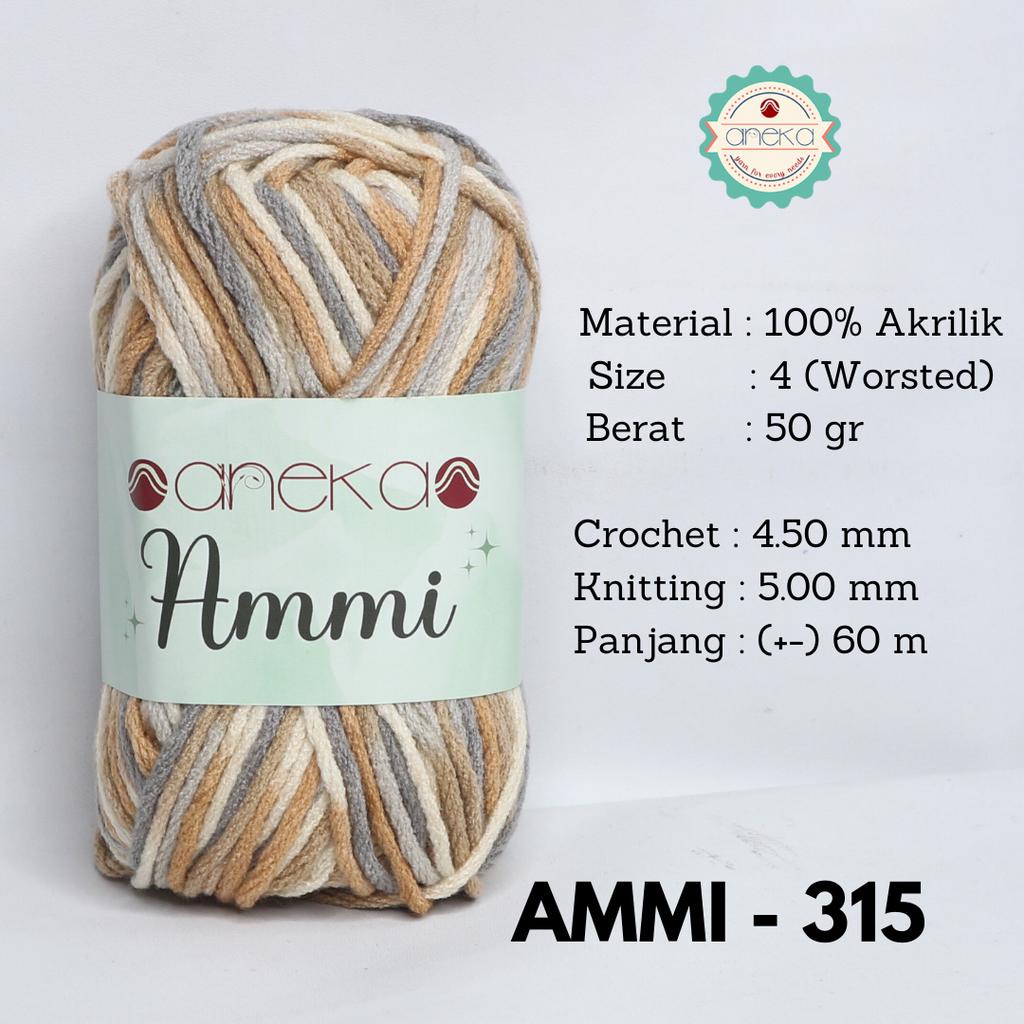 Benang Rajut Ammi / 100% Acrylic / 6 Ply Akrilik - 315