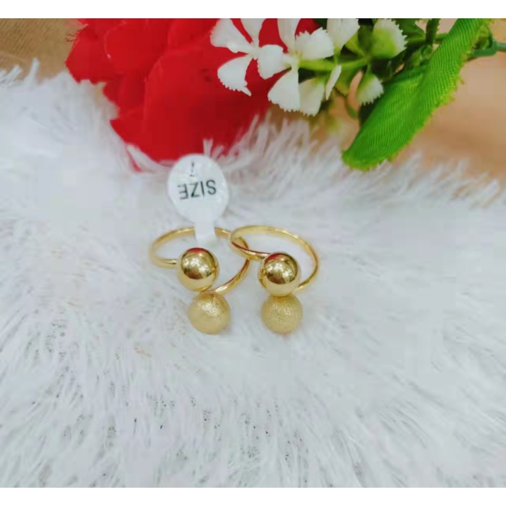 Cincin bola titanium perhiasan fashion 0275