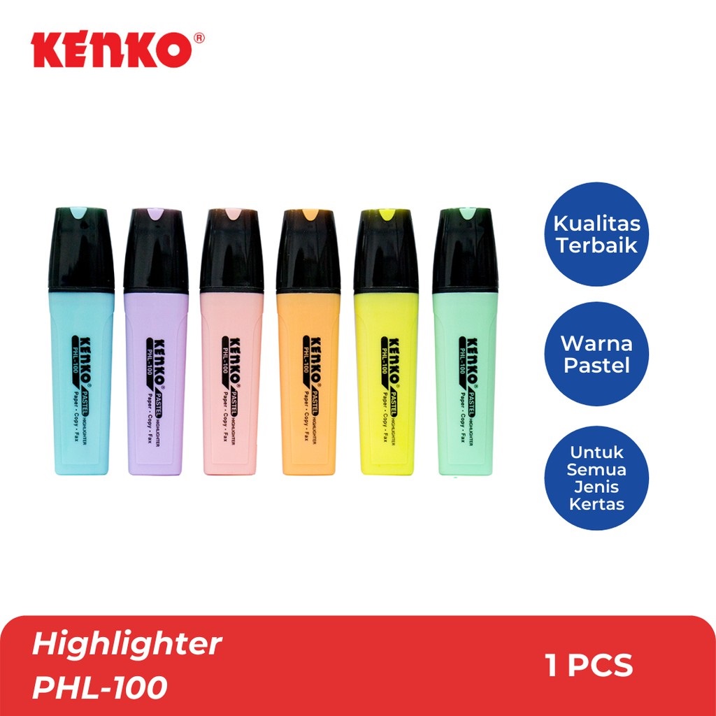 

Kenko Highlighter HL-100 All Varian - Stabilo Kenko Aneka Warna