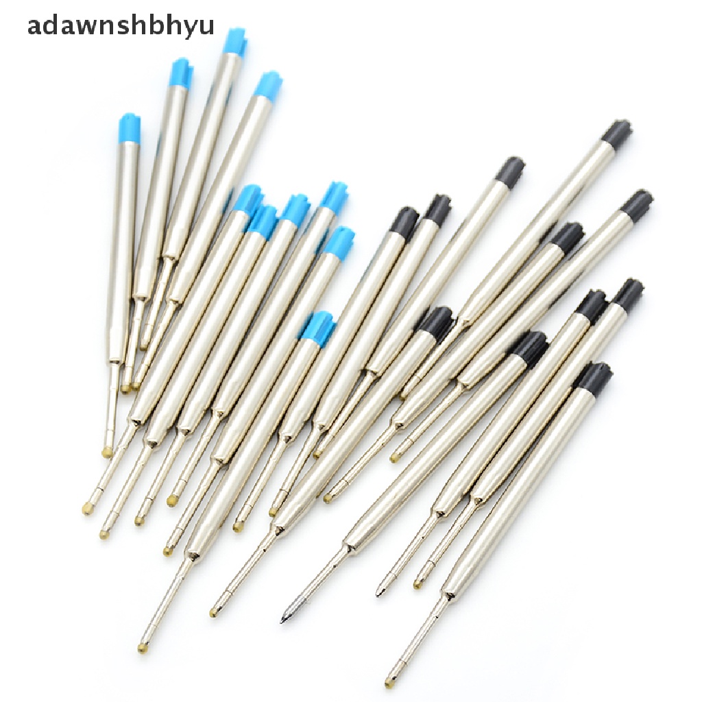 Adawnshbhyu 10pcs Tinta Biru parker style standard 1.0mm ballpoint pen refills nib medium