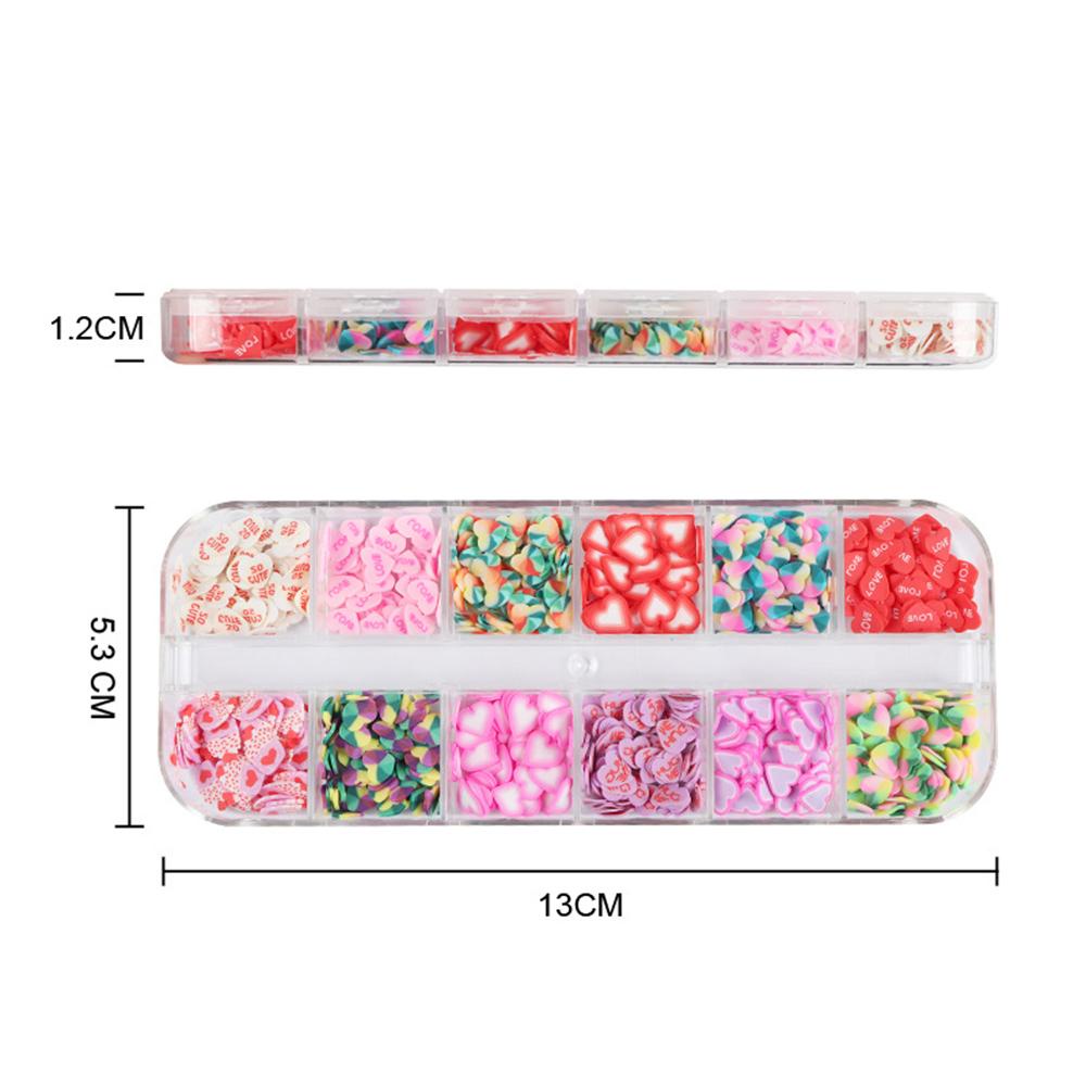 Nanas 12kisi/Set Paku Payet Baru Cinta Hati DIY 3D