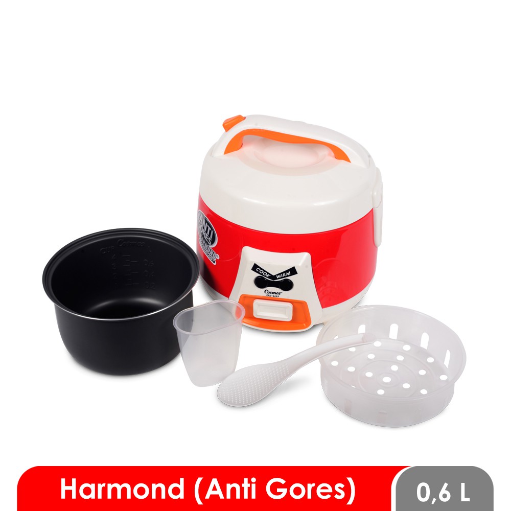 COSMOS CRJ 6123 HARMOND Rice Cooker 0.6 L 3in1 (memasak, mengukus, dan menghangatkan) 300 W