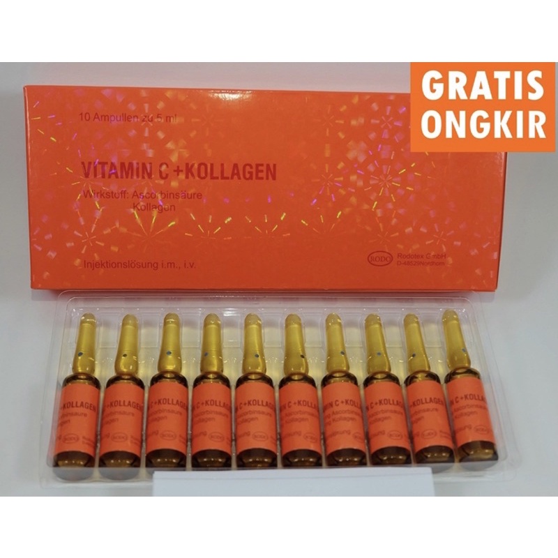 Rodotex Merah vitamin c + kollagen ORIGINAL Hologram Silver