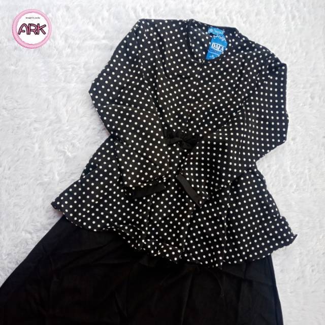 Gamis Syari Yumna Dress ORI by DAFA bahan Twistcone Polkadot Busui friendly