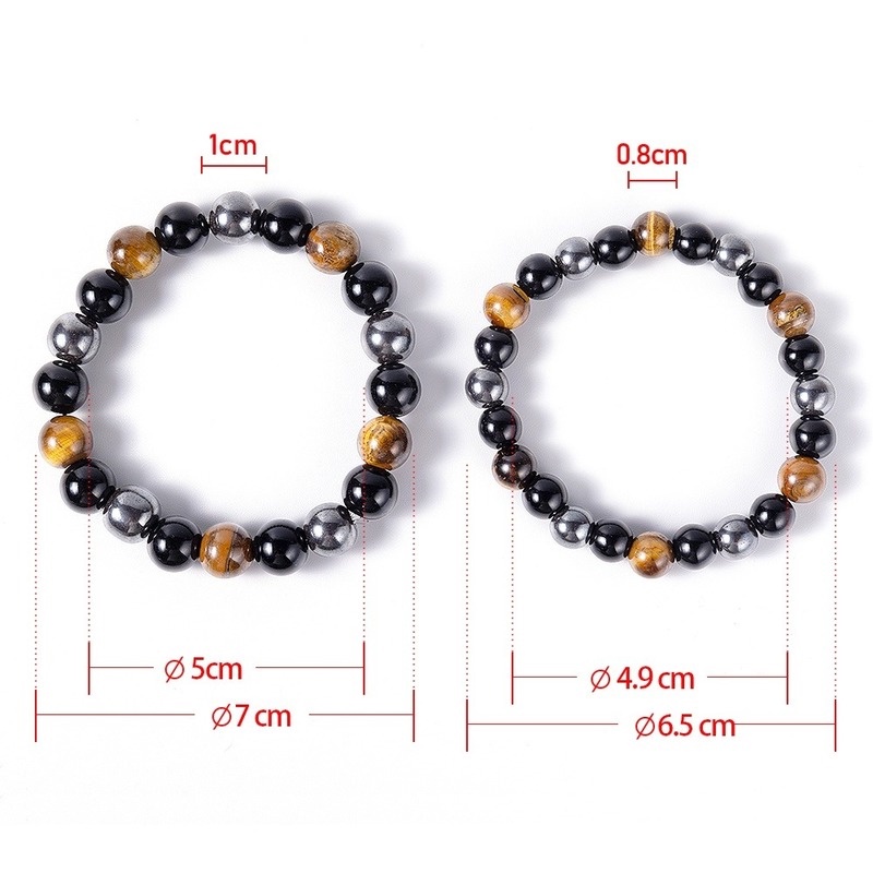 Gelang Manik-Manik Obsidian Chakra Adjustable Untuk Unisex