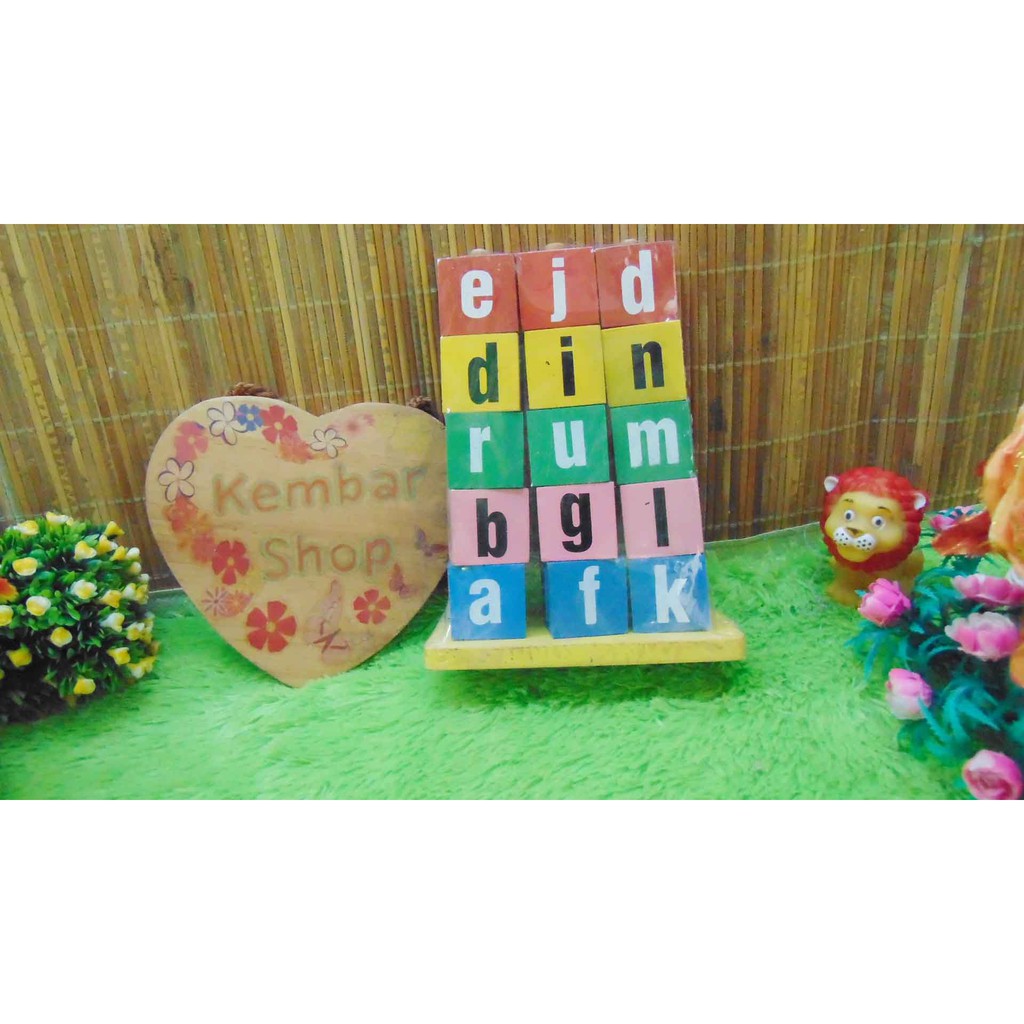 APE-BHS Mainan Edukasi Alat Permainan Edukatif Anak APE Balok Huruf Susun