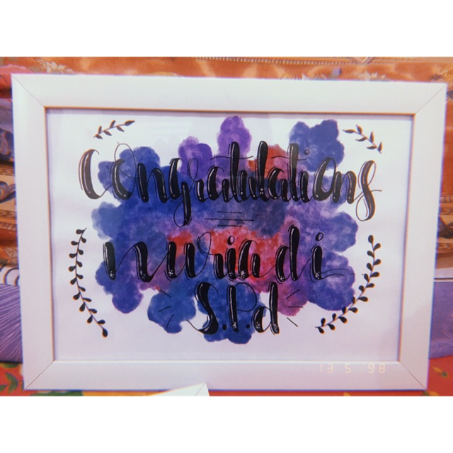 

Lettering/custom kado/kadowisuda/kadoulangtahun/kadocustom/handmade