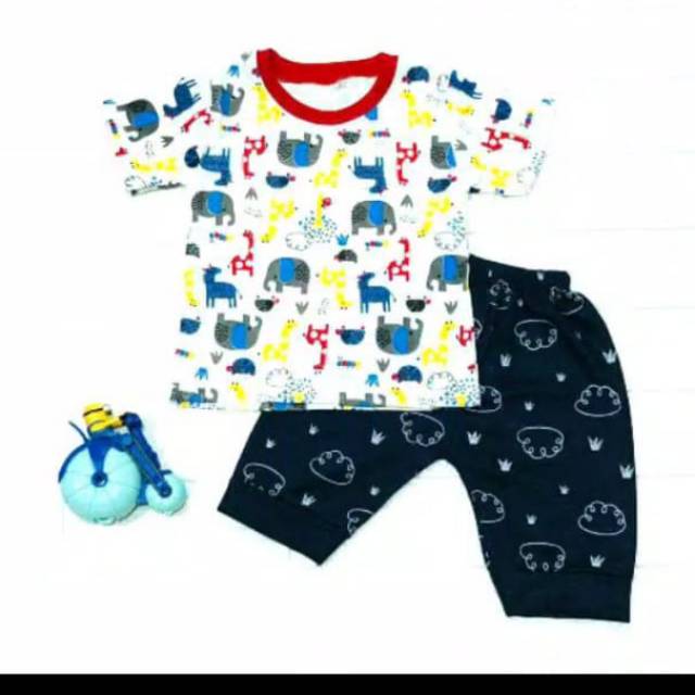 SETELAN BAJU ANAK LAKI-LAKI USIA 6-24 BULAN GAMBAR VELVET JUNIOR