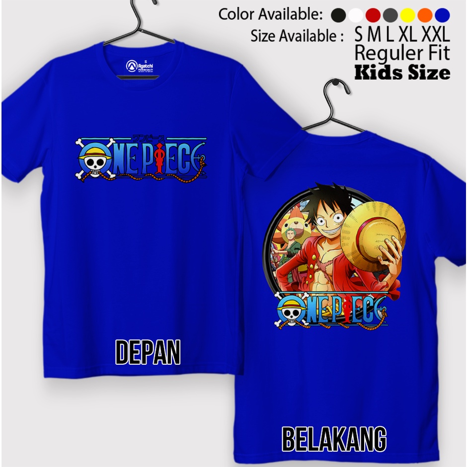 Baju Kaos Atasan Anak Laki-Laki Agatchi Motif One Piece Prime