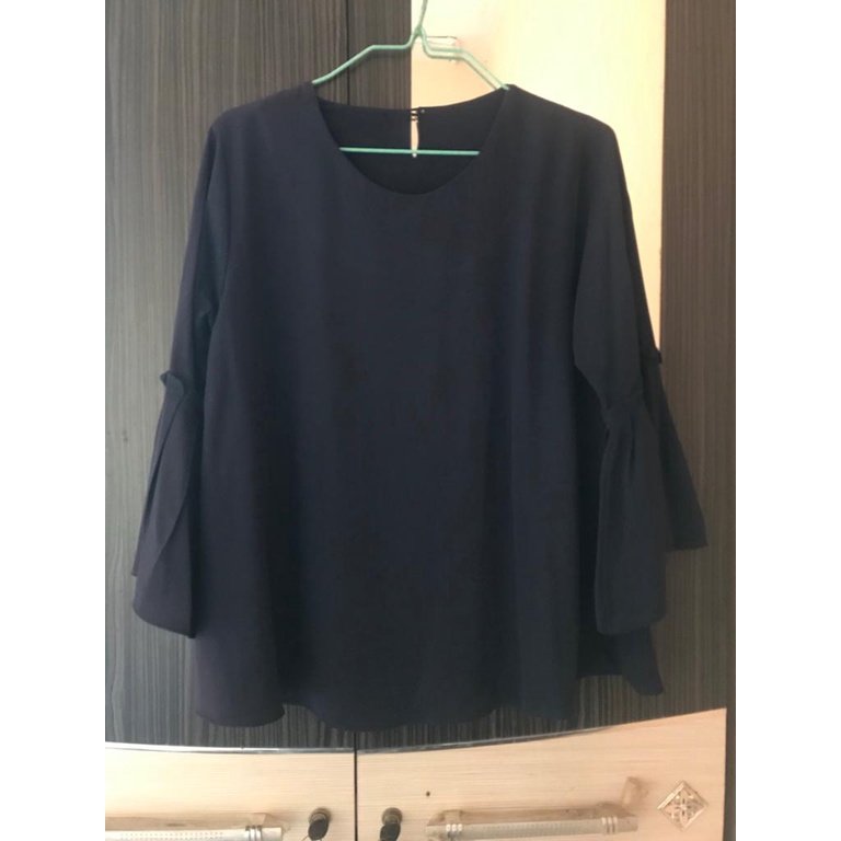 PRELOVED - BLOUSE NAVY