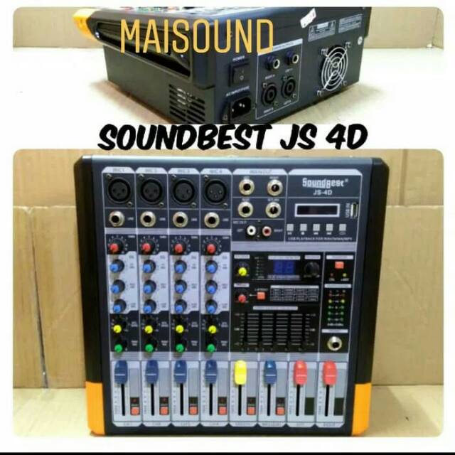 Power Mixer Soundbest JS4D JS 4D & 40 4 Channel Full Mono&