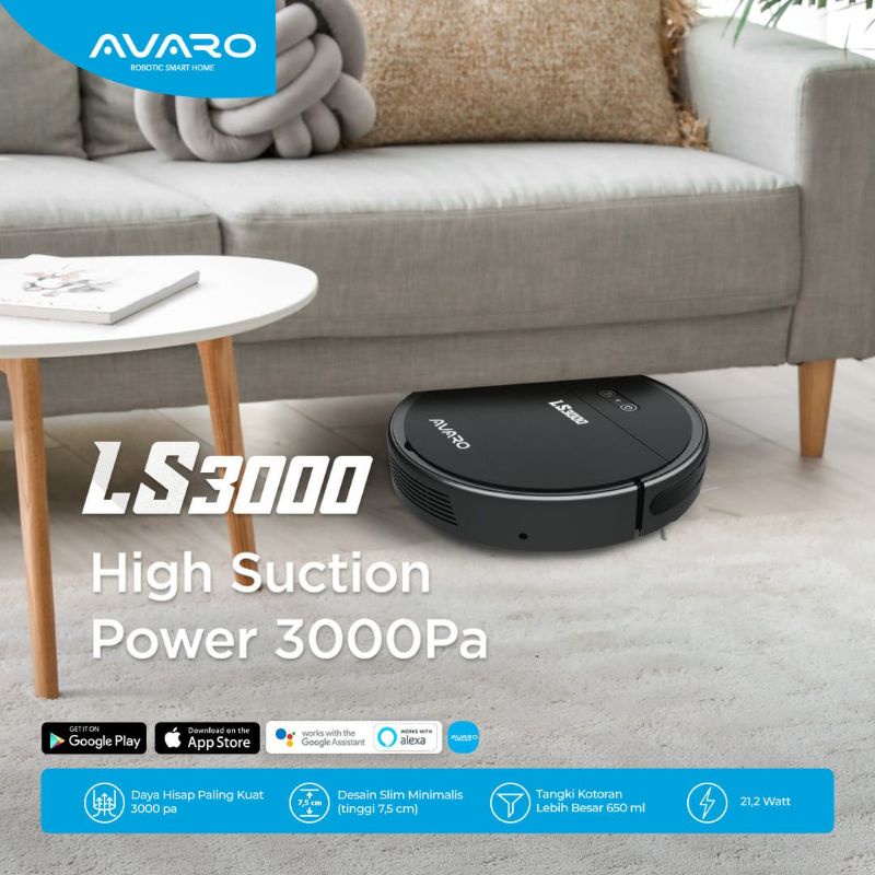 AVARO LS3000 Robot Vacuum Clener - Avaro Laser Robotic Vacuum and Mop