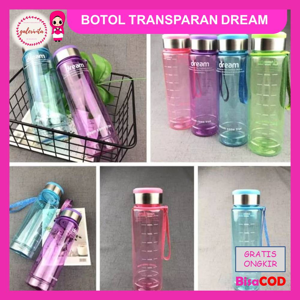 Botol Minum Transparan / Botol Dream 1000 ML / My Bottle Dream Infused Water 1 Liter