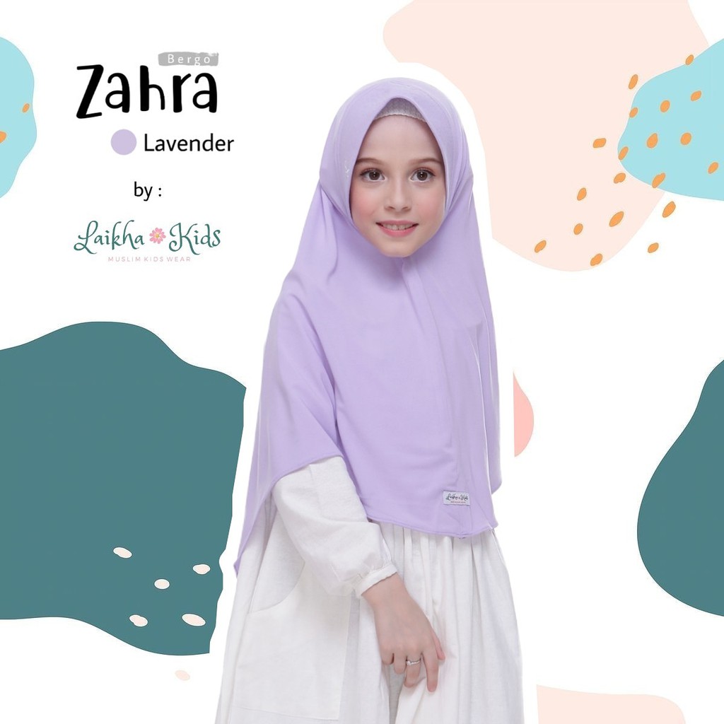 Jilbab Bergo Anak Ungu Muda Polos