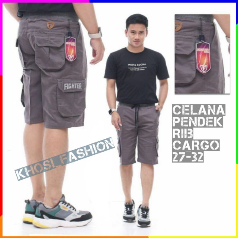 CELANA PENDEK RIP CARGO / CARGO KOLOR PRIA DEWASA