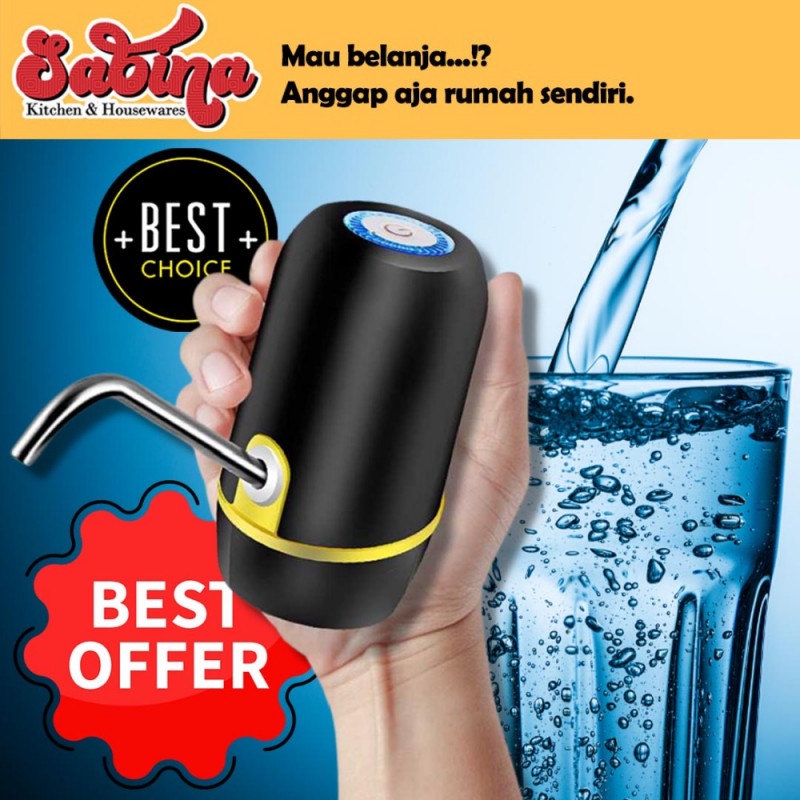 Pompa Galon Elektrik Dispenser Air Kemasan USB Rechargeable 1200mAh