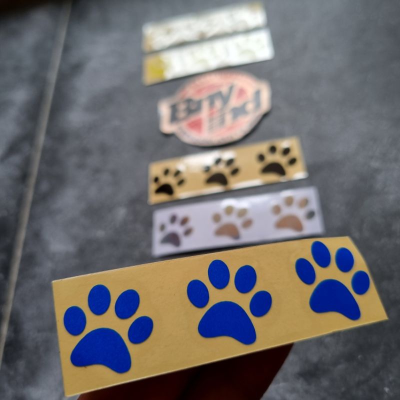 STICKER STIKER TELAPAK KAKI KUCING ANJING HANDLE PINTU MOBIL CUTTING