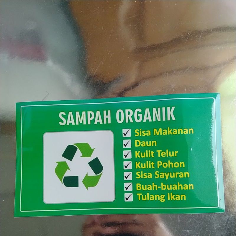 Stiker Sampah Organik Stiker Tempat Sampah Stiker Anti Air Shopee Indonesia