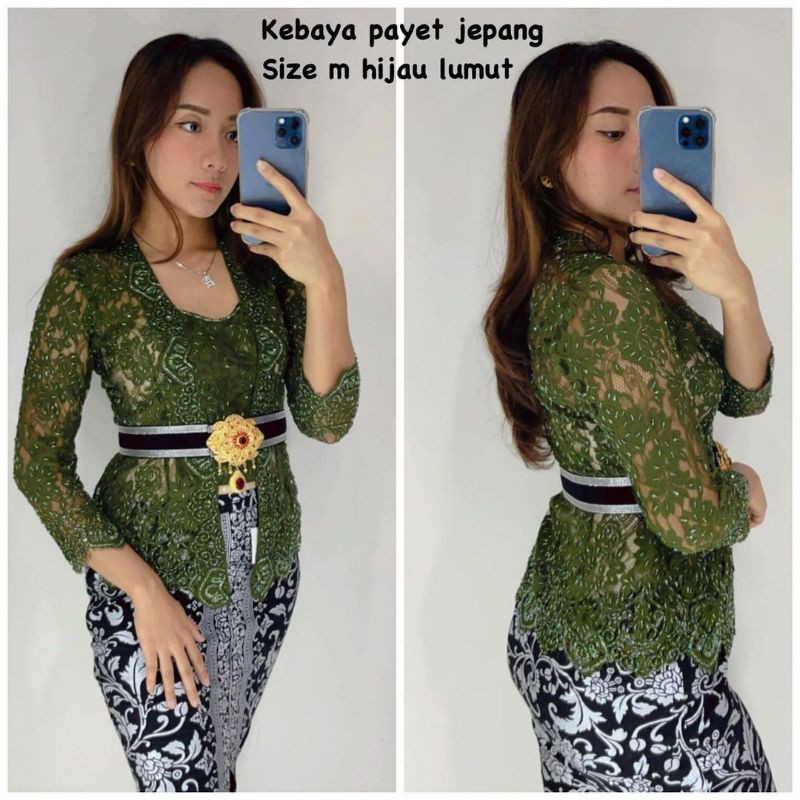 kebaya full  payet Jepang