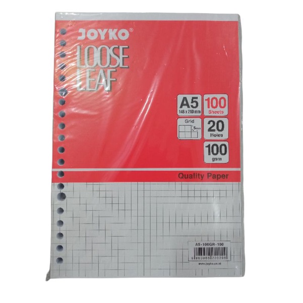 

Isi Ulang Binder Grid A5 Isi 100Sheet