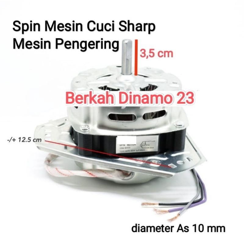 Dinamo Pengering Mesin Cuci Sharp ES-T85CR / ES-T86CL / ES-T85CL / ES-T86CR ES-T75NT ES-T77TF Spin Pengering