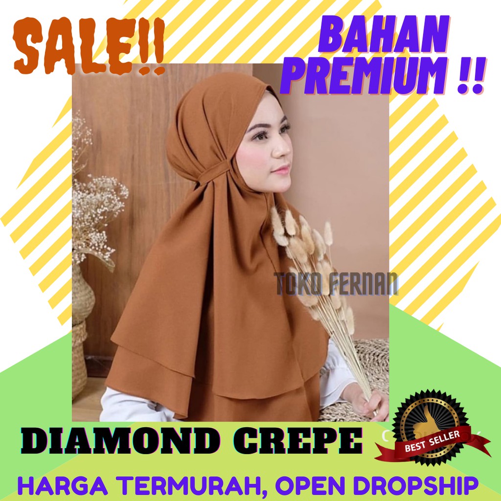 Bergo maryam Hijab Instan Hijab 2 layer Hijab Layer Hijab Diamond Bergo Maryam Murah