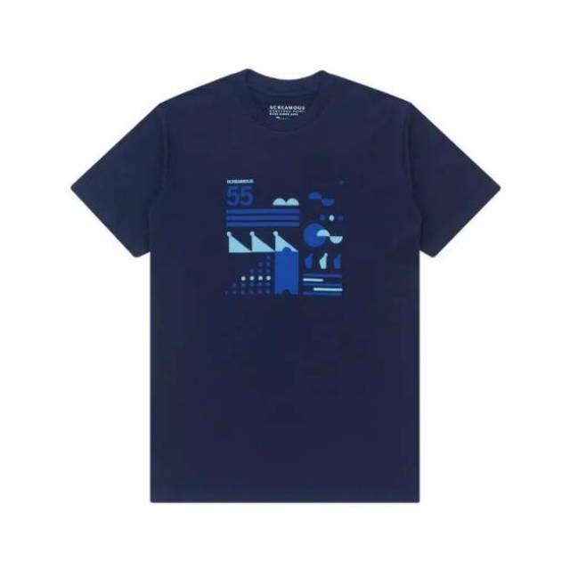 KAOS SCREAMOUS DHELIONT NAVY TSHIRT ORIGINAL NEW