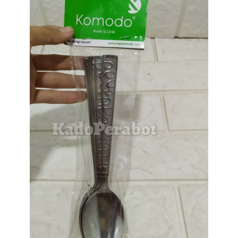 sendok komodo isi 6 pcs - sendok wayang komodo - sendok makan motif