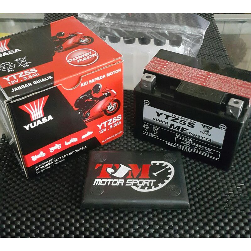 AKI KERING (KPH) YUASA 3.5ah YTZ-5S KARISMA BEAT MIO SOUL SUPRA 125X VERZA VIXION AKI KERING 3.5 A