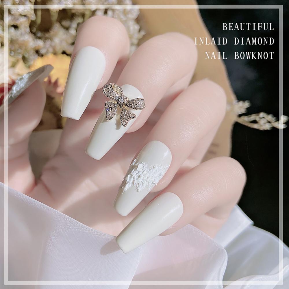 AUGUSTINA Agustina 3D Kuku Berlian Imitasi 1Pc DIY Kuku Ikatan Simpul Bor Shiny Nail Art Dekorasi