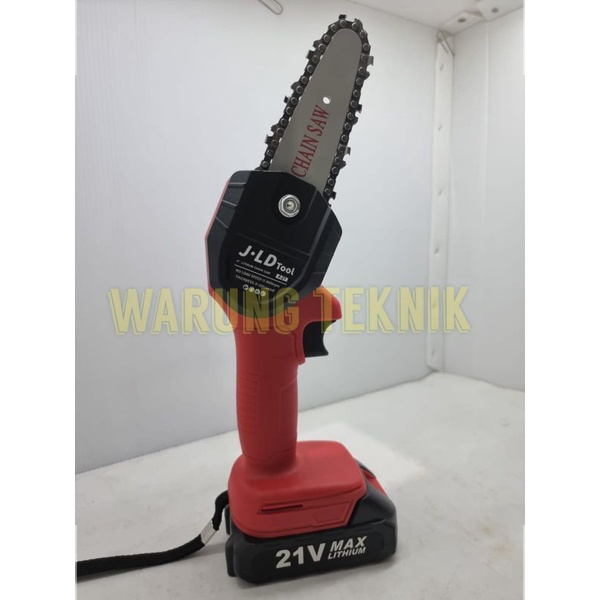 JLD CORDLESS MINI CHAINSAW 21 VOLT 2 BATERAI