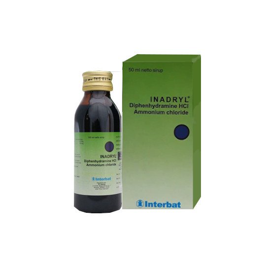 INADRYL EXP SIRUP 50 ML Obat Batuk, Pilek, Bersin Bersin, Asma